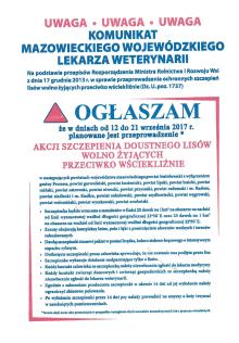 Akcja Szczepienia Lisów 12-21 września